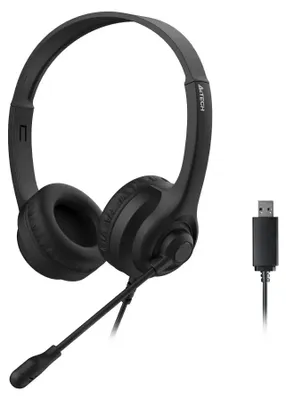 Obrázek produktu pro A4tech HU-8 Sluchátka s mikrofonem, USB, otočný mikrofon