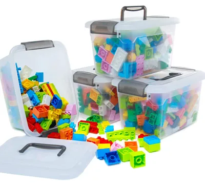 Obrázek produktu pro Omgoods - 4 kusy plastových úložných boxů s víkem