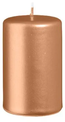 Produktbild von Stumpenkerzen Metallic Matt Caramel 80 x Ø 50 mm, 12 Stück