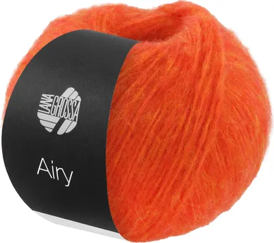 Produktbild von Lana Grossa AIRY 50 g flauschige Netzgarnstruktur aus Baumwolle 170 m Farbe 017 - Rotorange