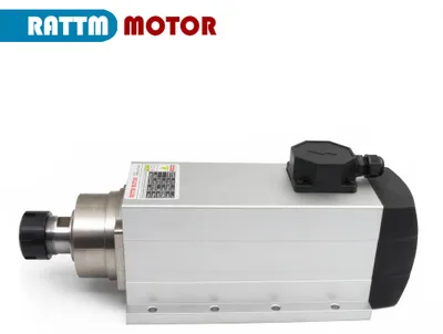 Obrázok produktu pre Motor na obrábacie stroje CNC – 6 kW, 380 V – s frekvenčným meničom (VFD) a upínacím kužeľom ER32 – vzduchom chladený