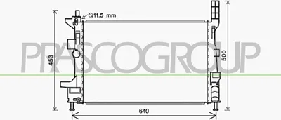 Produktbild von PRASCO FD428R003 Kühler Wasserkühler Motorkühler für FORD FOCUS III Turnier Kuga Mk2 (DM2) FOCUS III C-Max II (DXA/CB7, DXA/CEU) Grand C-Max