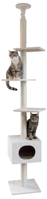 Produktbild von Kerbl Pet Kratzbaum Ferdi weiß, 38 x 38 x 240-260 cm
