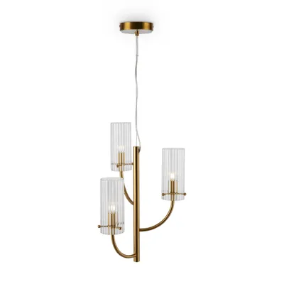 Zdjęcie produktu dla Lampa wisząca potrójna Arco MOD223PL-03BS zwis do sypialni mosiądz
