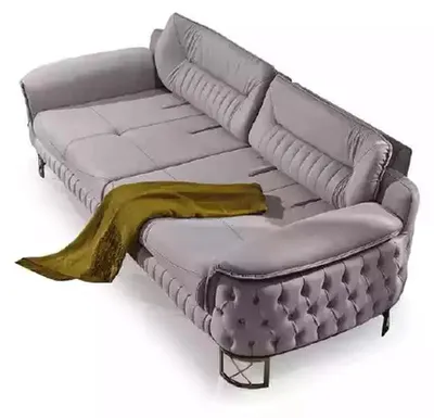 Produktbild von Braune Chesterfield Sofagarnitur 3+3+1 Sitzer Designer Couchen 3tlg