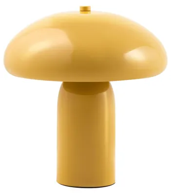 Zdjęcie produktu dla BELIANI Lampa biurkowa żółta metalowy klosz metalowa 22 cm lampka stojąca oświetlenie do mieszkania salon