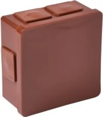 Produktbild von Aufputzdose, hermetisch, braun, aufschnappbar, 86x86x40 IP55, Viplast 00252