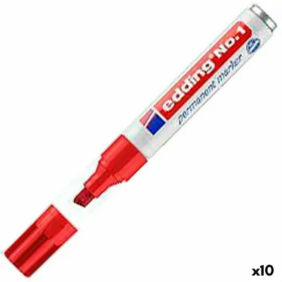 Obrázek produktu pro edding 4-1002 10er No. 1 Permanentmarker rot 1,0 - 5,0 mm