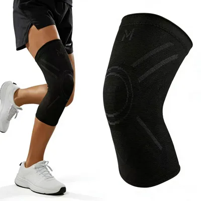Produktbild von Kniebandage für Sport und alltägliche Aktivitäten, unisex, schwarz, Größe L