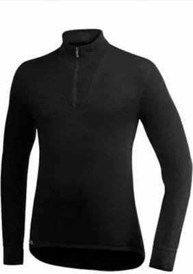 Produktbild von Woolpower Zip Turtleneck 200 Rollkragenhemd / Merino Shirt Langarm Black Größe XL