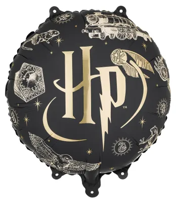 Zdjęcie produktu dla PartyDeco FB479, Zabawka - balon, Folia, Czarny, Złoto, Obraz, 450 mm, 450 mm