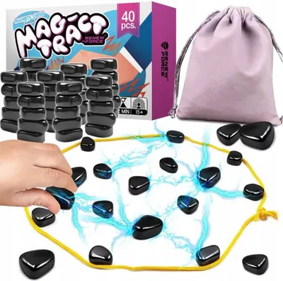 Zdjęcie produktu dla MAGNETYCZNA gra planszowa strategiczna MAGNETYCZNE KAMIENIE SZACHY 40 sztuk