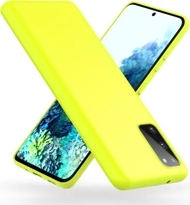 Produktbild von NALIA Neon Handy Hülle für Samsung Galaxy S20, Silikon Case Cover Bumper Etui Gelb