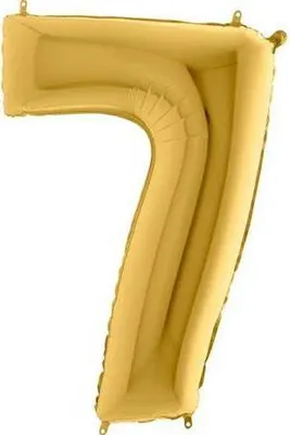Obrázek produktu pro Nafukovací balónek číslo 7 zlatý 102cm extra velký