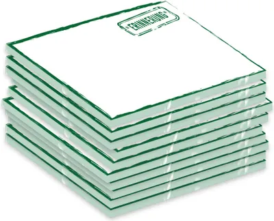 Immagine prodotto di PRICARO blocco note "Stamp" verde - promemoria, magnetico, A7, 10 pezzi