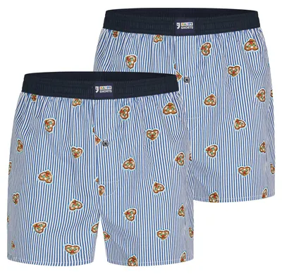Produktbild von Happy Shorts Herren Boxer Motives -  2-Pack  mehrfarbig - Größe XL