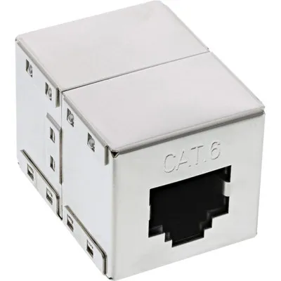 Produktbild von InLine Patchkabelkupplung Cat.6, 2x RJ45 Buchse, geschirmt, RJ45, RJ45, Buchse/Buchse, Silber