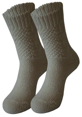 Produktbild von Tobeni 1 Paar Trachtensocken Damen und Herren - Wollsocken für Lederhose & Dirndl, Farbe:Zopf Natur, Grösse:35-38