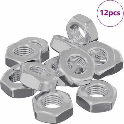 Produktbild von Sechskantmutter 12 pcs Silber M8 Metall