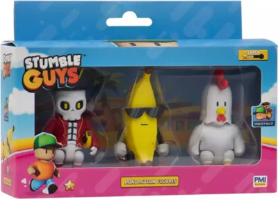 Zdjęcie produktu dla Figurki Stumble Guys akcji Banana Guy Chicken Capt Nohart 3 szt