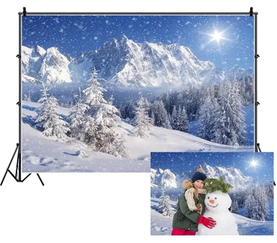 Obrázek produktu pro Zimní fotografie s pozadím zasněžené krajiny