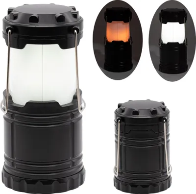 Produktbild von 2in1 LED Campinglampe Zelt Lampe Leuchte Laterne Garten Batterie Flammen Effekt