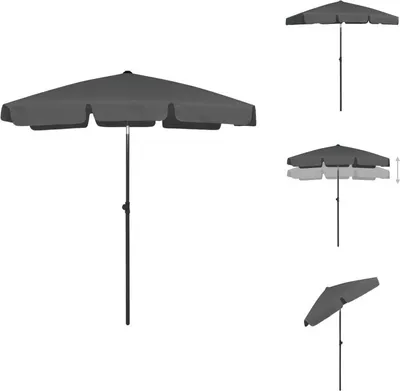 Produktbild von vidaXL Strandschirm Anthrazit 180x120 cm -  Sonnenschirme & Sonnenschutze