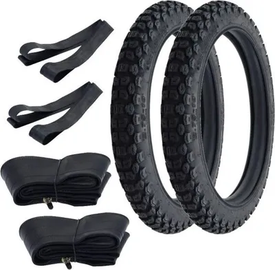Produktbild von 2x Reifen Enduro Motocross Kenda K270 2.75-19 (2 3/4 x 19) 43P TT + Schlauch + Felgenband