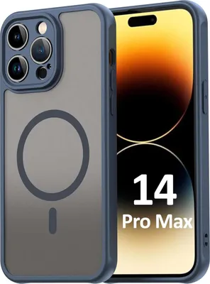 Produktbild von Handyhülle für Apple iPhone 14 Pro Max Matt Case Schutzhülle Kratzfest Passgenau Blau