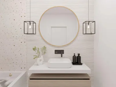 Image de Miroir mural rond SOL - or