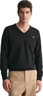 Image de Gant pull noir col V coton