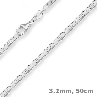 3-2mm-S-Panzerkette-aus-925-Silber-50cm