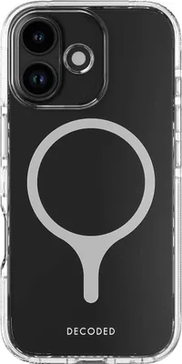 Produktbild von DECODED Schutzhülle für iPhone 17,  Schutzhülle, 100% Recyceltes Material, Kameraschutz, Anti-Vergilbung, Kompatibel mit MagSafe, Transparent