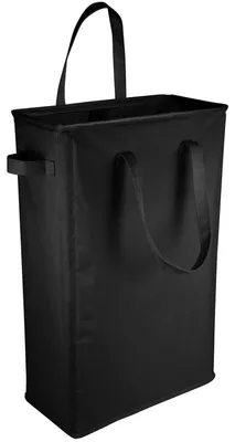 Obrázok produktu pre Skladacia košík na prádlo, objem 45 litrov, rozmer 39x19x60 cm, čierna, vyrobený z oxfordskej tkaniny, s rúčkou