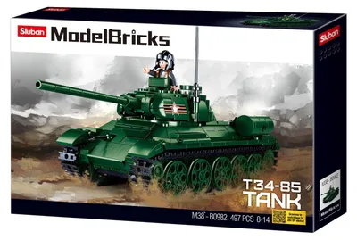 Immagine prodotto di Modello di mattoncini Sluban Carro armato sovietico Z34-85 M38-B0982