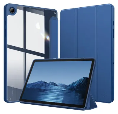 Produktbild von Fintie Hybrid Hülle für Samsung Galaxy Tab A9 Plus 11 Zoll 2023 - Stoßfeste Schutzhülle mit Transparenter Hartschale auf der Rückseite für Tablet A9+ SM-X210/X216/X218, Navy