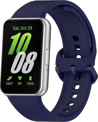 Produktbild von Bizon Armbanduhr Silikon für Galaxy Fit 3, Marineblau
