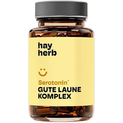 Produktbild von hay herb | Gute Laune Komplex Kapseln – Griffonia 5-HTP, L-Tyrosin & Mikronährstoffe für Stimmung & Konzentration