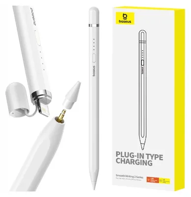 Obrázek produktu pro Baseus Stylus s aktivním hrotem pro Ipad + kabel Usb-A - Lightning Bílý