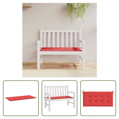 Produktbild von The Living Store Gartenbank-Auflage Rot 120x50x3 cm Oxford-Gewebe