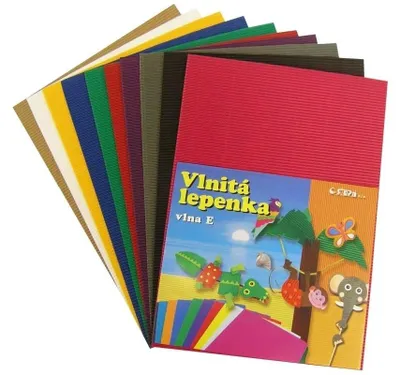 Zdjęcie produktu dla Lepenka rovná Welle, 34,5x24,5 cm, 260 g, rovná vlna, 10 barev