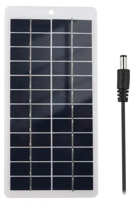 Obrázek produktu pro 5W, 12V, polykrystalický solární panel, přenosný solární zdroj energie, mini solární modul s vysokou účinností a DC portem