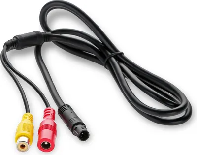 Produktbild von Carmedien Rückfahrkamera Adapterkabel Mini 6-Pin auf Cinch Buchse und Niedervoltbuchse zur Spannungsversorgung Anschlusskabel Rückfahr Kamera System