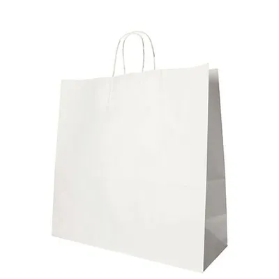 Produktbild von Papstar Papiertüten 35 x 35 x 14 cm weiß mit gedrehtem Tragegriff 10 x 25 Stück
