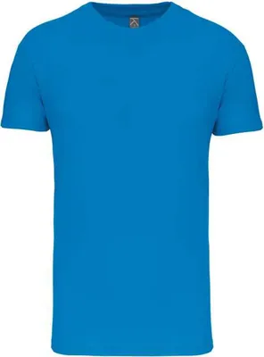 Produktbild von Kariban Herren T-Shirt Round Neck Oberteil Shirt Basic Rundhals, Größe:5XL, Farbe:Tropical Blue