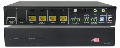 Zdjęcie produktu dla Vivolink VLHDBSP1X4V2, HDMI, HDMI, 3840 x 2160 px, Czarny, Metal, 4K Ultra HD