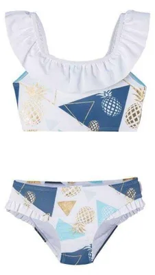 Produktbild von Aquawave - "Charlotte" Bikini-Set für Mädchen PP15367 (128) (Weiß/Blau)