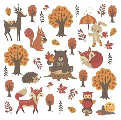 Produktbild von 20 Servietten Woodland Animals - Waldtiere am Herbsttag 33x33cm