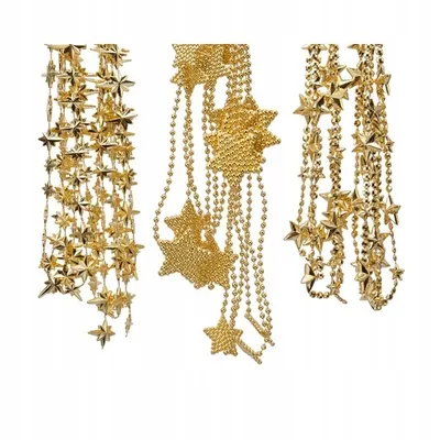 Produktbild von Christbaumgirlande Sterne 2,7m gold