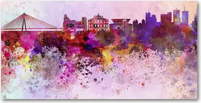 Produktbild von Tulup® Glas-Bild - 100x50 -Wandkunst - Wandbild hinter gehärtetem Sicherheitsglas  - Sehenswürdigkeiten & Architektur - Buntes Warschau - Mehrfarbig